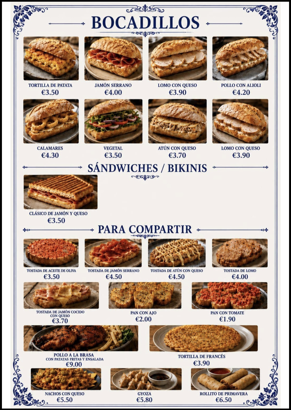 La Vinya Bar & Restaurante menu page 4