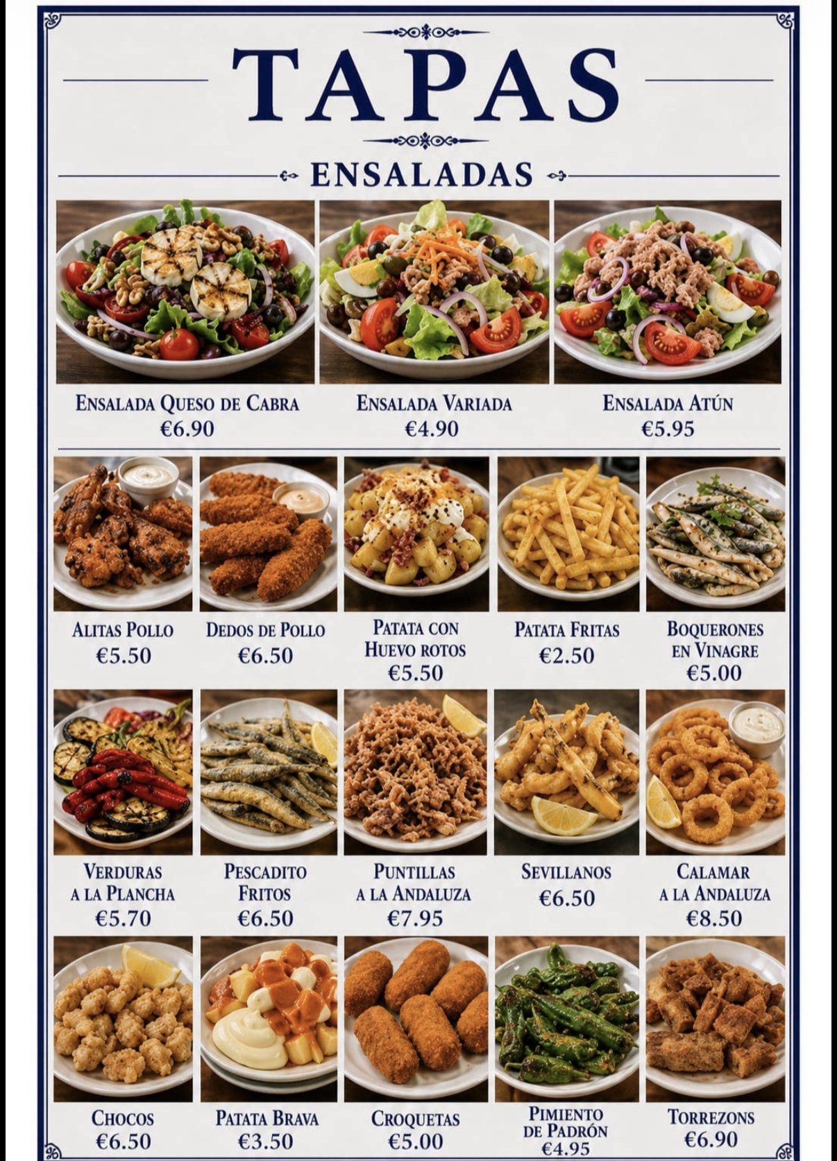 La Vinya Bar & Restaurante menu page 5